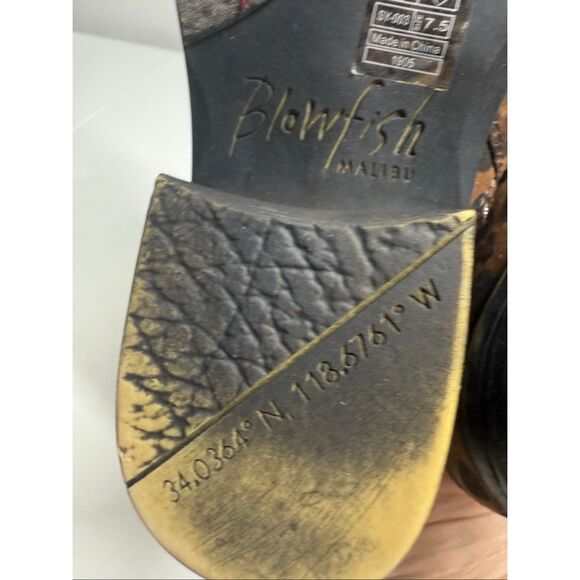 Blowfish Malibu Leopard Canvas Print Comfort  Booties Woman's Size 6 See Notes - Picture 10 of 16